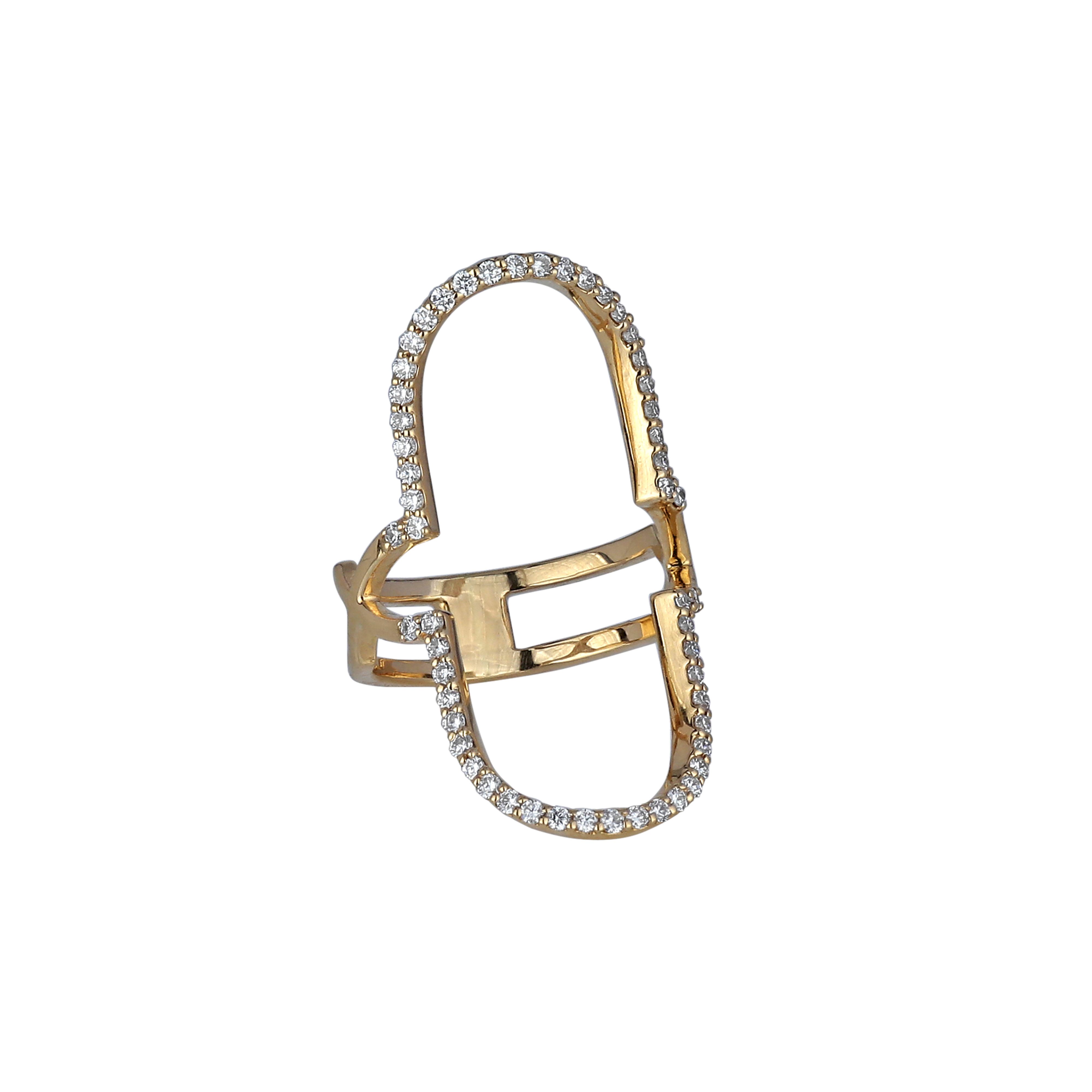 Ring in 18K yellow gold with VS-G diamonds - Calatrava Collection